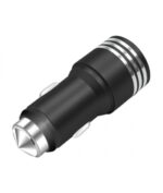 شارژر فندکی مدل بدنه فلزی با خروجی 2 پورت USB