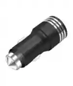شارژر فندکی مدل بدنه فلزی با خروجی 2 پورت USB
