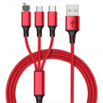 کابل شارژ USB به لایتنینگ/USB-C/microUSB مدل MIX3 طول 1.2 متر