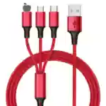 کابل شارژ USB به لایتنینگ/USB-C/microUSB مدل MIX3 طول 1.2 متر