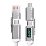 کابل شارژ تایپ USB/C به تایپ C/لایتنینگ مدل 240WD